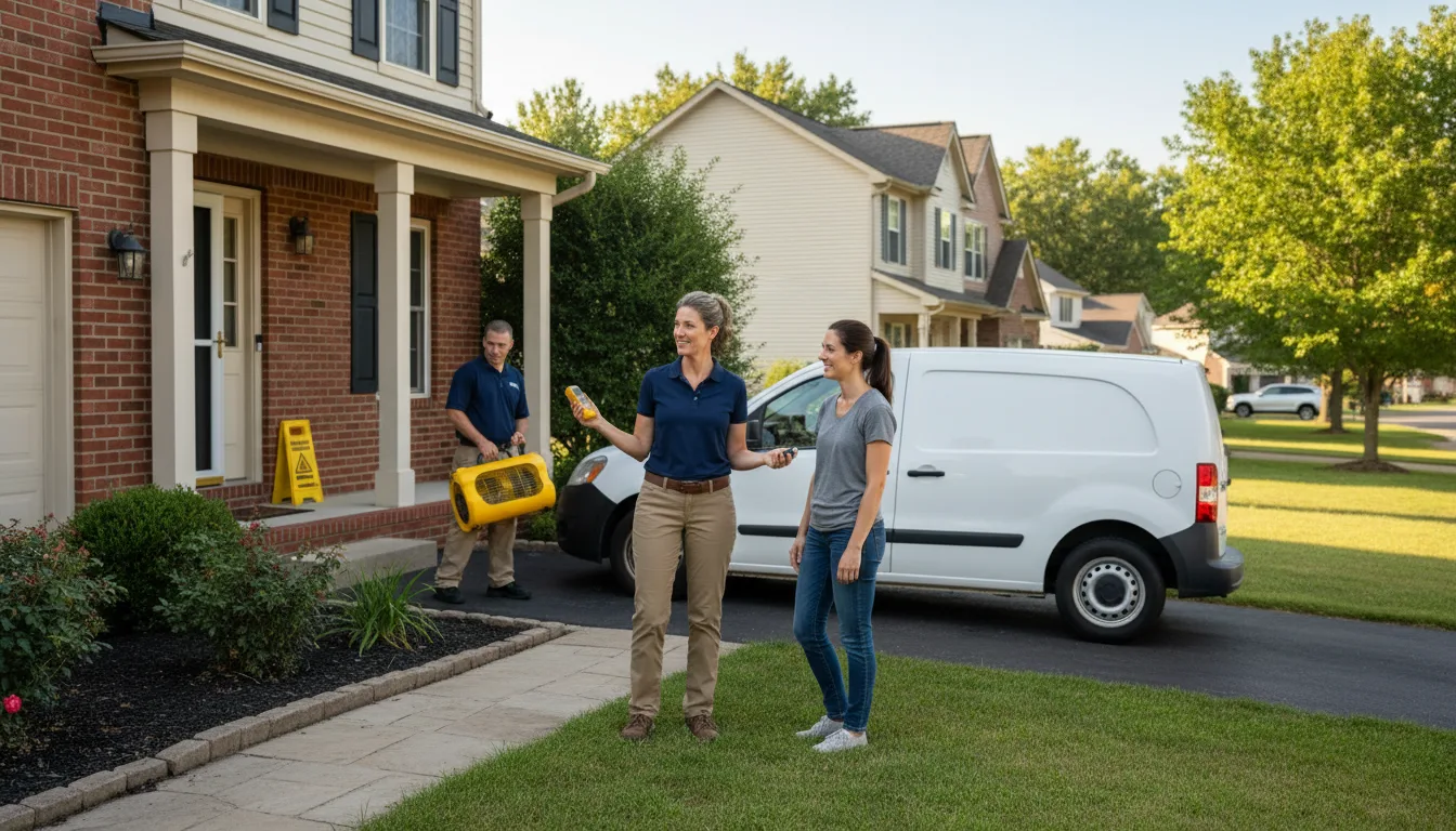 Residential water damage restoration in Metamora, MI